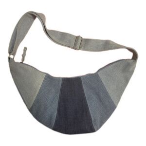 American Eagle Denim Crescent Bag - Y2K Boho Blue Jean Shoulder Bag